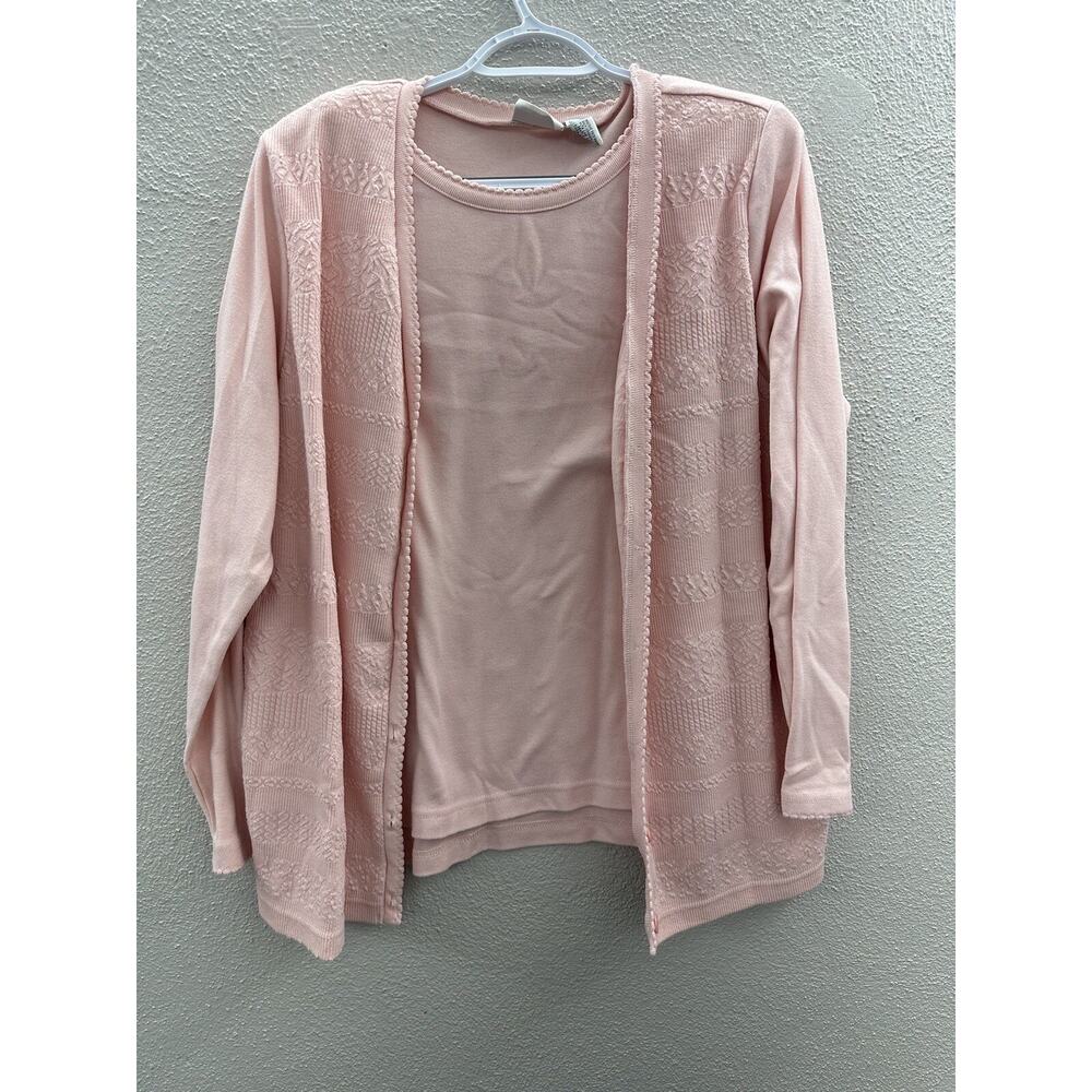 Womens Hasting & Smith Shirt Size Large Pink Long Sleeve Button Up Built in